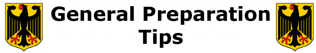 general Prep tips