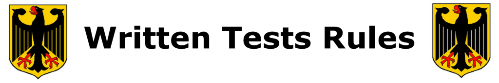 written tests rules